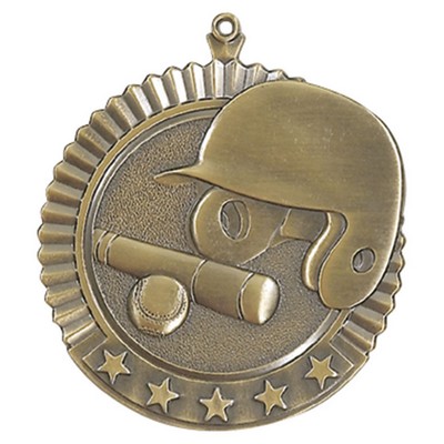 Star Medal - - Antique Bronze, 2"