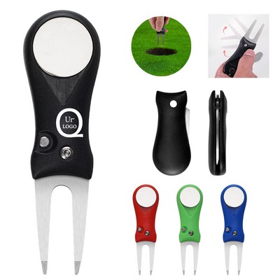Golf Divot Repair Switchblade Tool