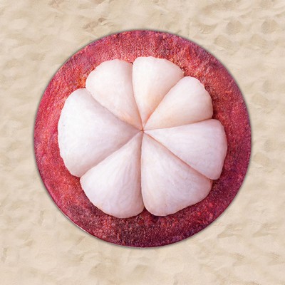63 x 63 inch Custom Shape Towel Mangosteen Shape Soft Microfiber Beach Towels - Two Side Printing
