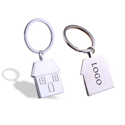 Creative House Shape Pendant Metal Keychain