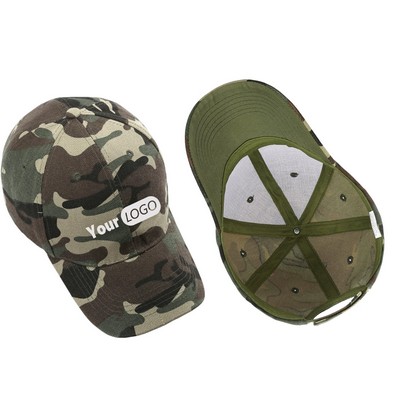 Embroidery Camouflage Cotton Baseball Caps