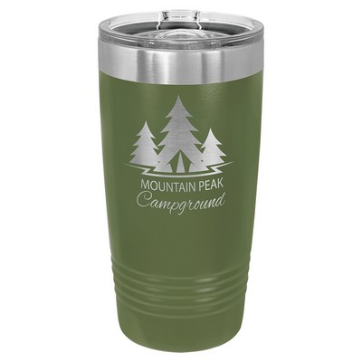 Polar Camel 20 oz. Olive Green Insulated Ringneck Tumbler