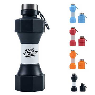 22Oz Collapsible Dumbbell Silicone Bottle