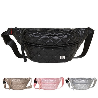 Causal Sport Quilted Crossbody Bag w/ Adjustable Strap
