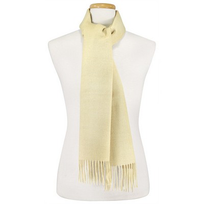 Ivory White Alpaca Scarf - 11" x 70"