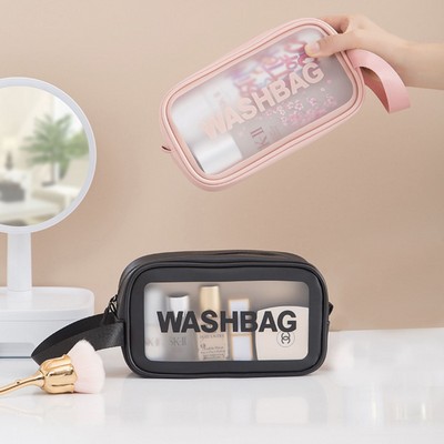 Medium PVC Zippered Toiletry Bag
