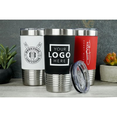 20 oz Silicone Grip Polar Camel Metal Tumbler