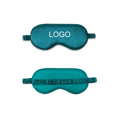 Imitated Silk Fabric Eye Mask With Elastic Strap