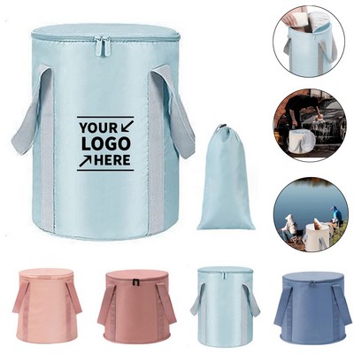 Collapsible Portable Foot Bath Bucket WIth Lid