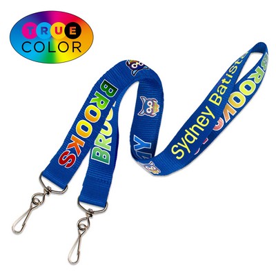 1" TrueColor Custom Anti-Microbial Event Lanyard