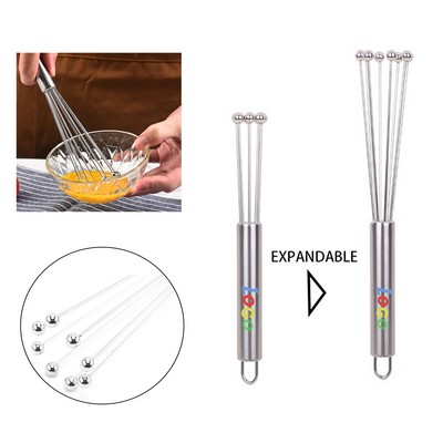 Stainless Steel Expandable Baking Ball Whisk Egg Blender