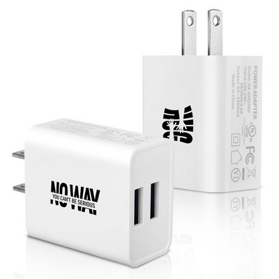 UL Listed 10W Dual Port USB-A Wall Charger
