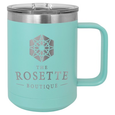 Polar Camel 15 oz. Teal Vacuum Insulated Mug with Slider Lid