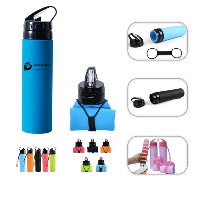 20 OZ Collapsible Silicone Water Bottle