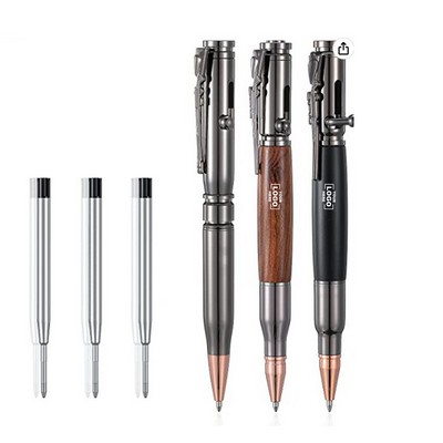 Wooden Bullet Shaped Bolt Action Ballpoint Pen
