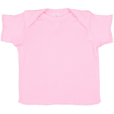 Rabbit Skins Infant Lap Shoulder Short Sleeve 1x1 Baby Rib T-Shirt