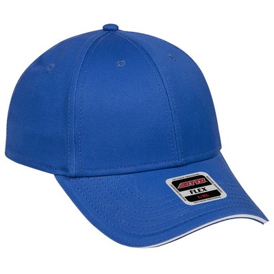 OTTO Stretchable Superior Cotton Twill Sandwich Visor "OTTO FLEX" 6 Panel Low Profile Baseball Cap