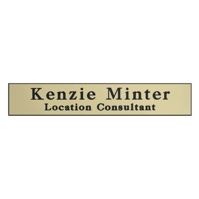 Engraved Plastic Sign - Horizontal, 6" x 1"