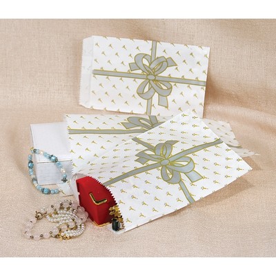 Silver Bow Paper Bags (5" x7")