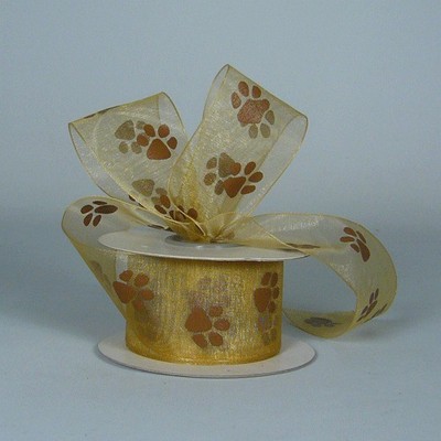 Toffee Sheer w/Chocolate Paw Print