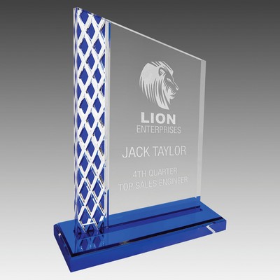 8" Blue Unite Diamond Ice Acrylic