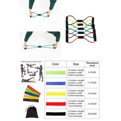 Promotek iBank® Fitness Resistance Bands Set + Chest Expander Band (Green)