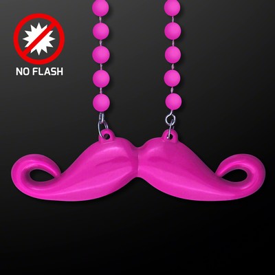 Beaded Green Mustache Necklaces - BLANK