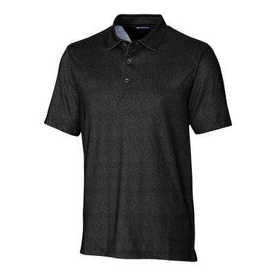 Cutter and Buck Men's Pike Micro Floral Print Stretch Polo