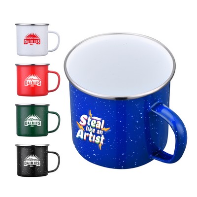 16 oz. Speckled Campfire Enameled Lined Iron Coffee Mug