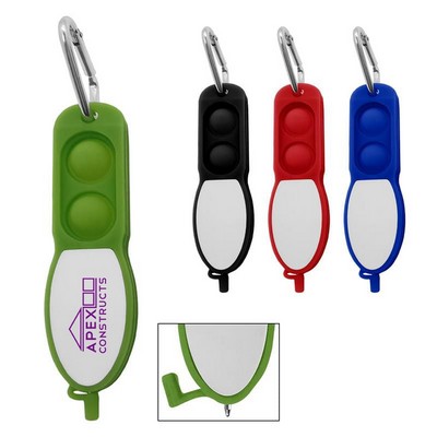 Push Pop Pen With Carabiner