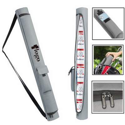 7 Cans Golf Beer Cooler Bag Sleeve With Outside Pocket