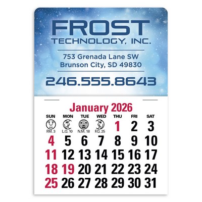 Press-N-Stick Full-Color Header Standard Calendar