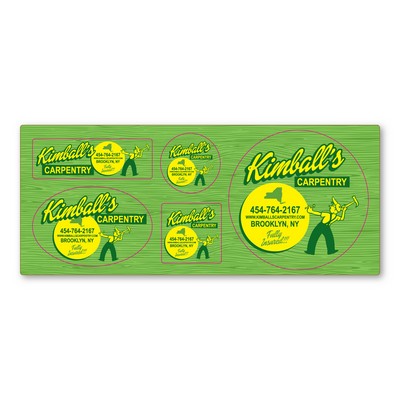 Adhesive Decal Sticker Sheet 3.75" x 9" - 3.4 Mil