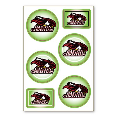 Repositionable Decal Sticker Sheet 4" x 6" - 4 Mil