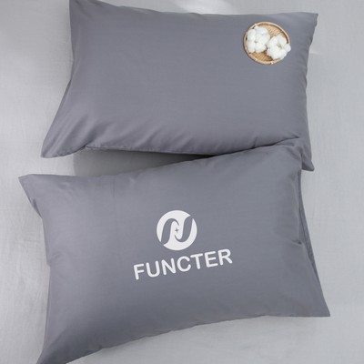 20 x 28 Inch Premium Square Cotton Throw Pillowcase - Envelope Closure