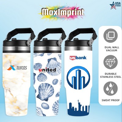 MaxImprint 30oz Stainless Steel Tumbler with Handle