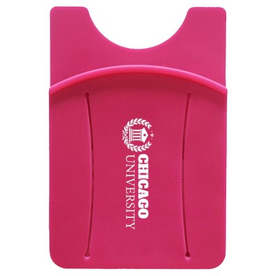 Silicone Phone Wallet with Adhesive Back and Finger Slot