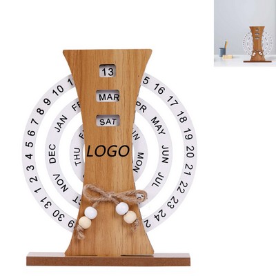 Wooden Manual Disc Calendar