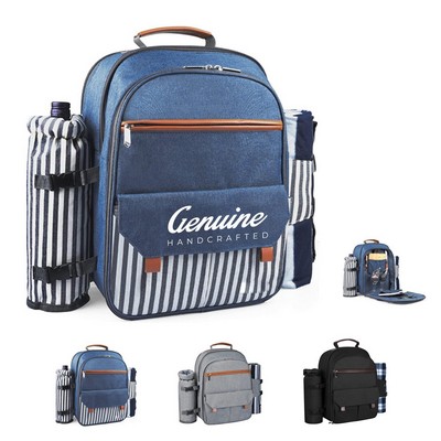 Picnic Backpack with Wine Pouch