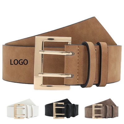 Faux Leather Baseball Belt