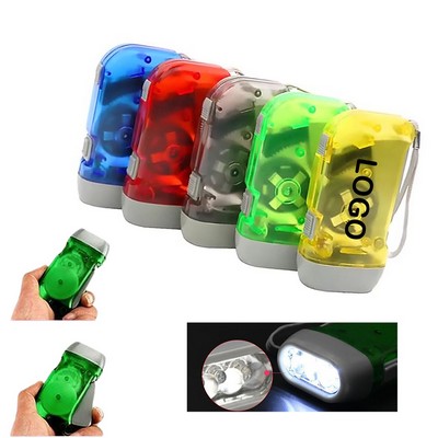 Portable Hand-Crank Led Flashlight