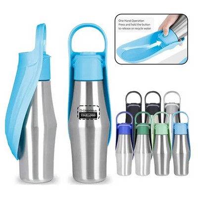 Portable Pet Water Bottle with Drinking Bowl