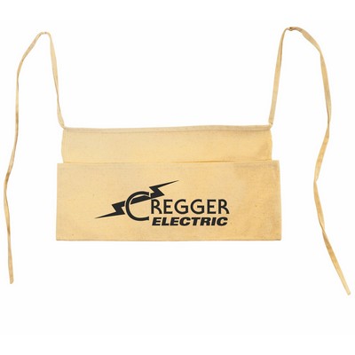 Natural Cotton Canvas Contractor Waist Apron with Pockets