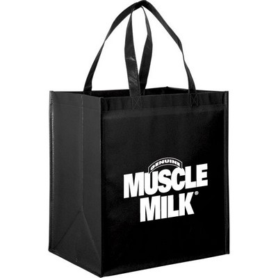 Non Woven Gloss Designer Tote/Grocery Bag (13"x10"x15")