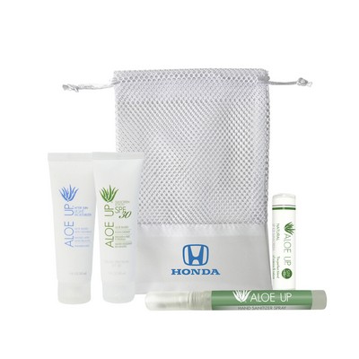 Aloe Up Small Mesh Bag with White Collection Sunscreen
