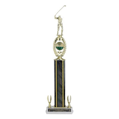 22 ½" One Column Black Splash Trophy w/Eagle Trim