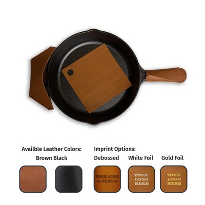 Full-Grain Leather Cast iron Skillet Handle Cover- Made in USA