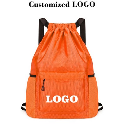 Customized Waterproof Drawstring Backpack Gym Bag