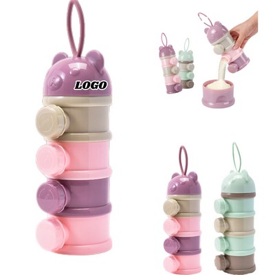 4-Compartment Milk Powder Dispenser For Milk Powder Storage