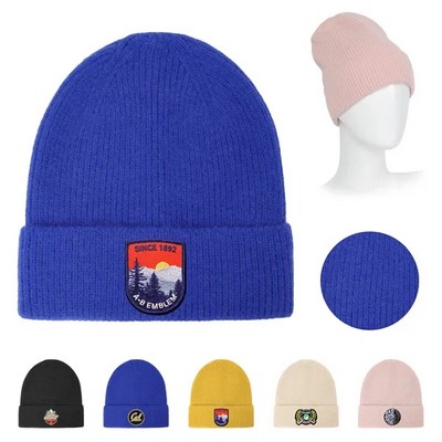 Rib Knit Cuff Beanie